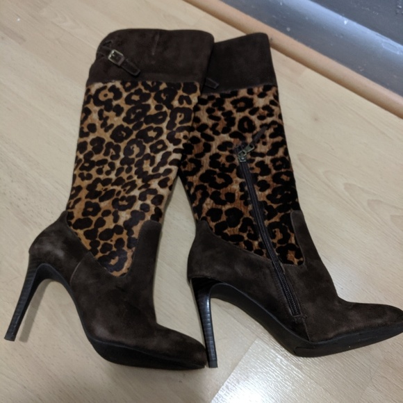 Lauren Ralph Lauren Halina leopard boot size 5.5B - Picture 1 of 5